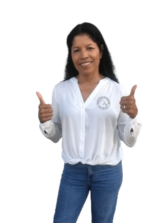 Mary thumbs up